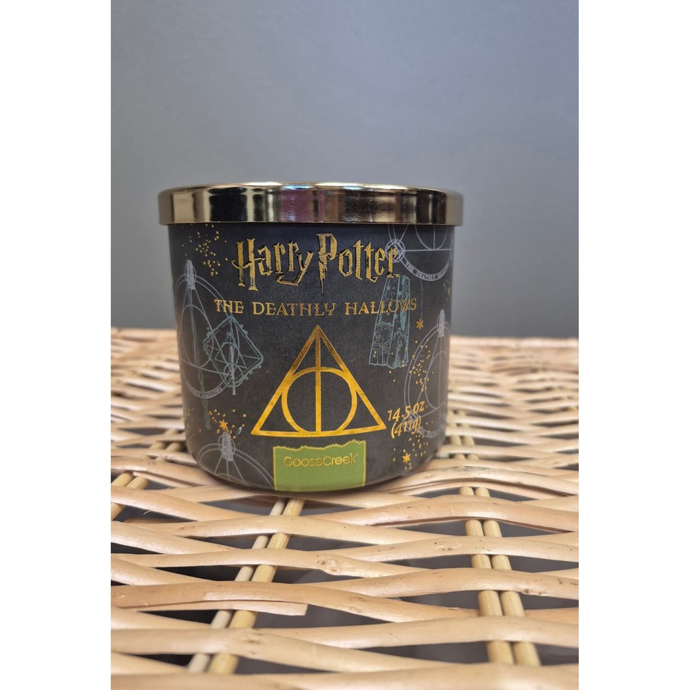 Goose Creek Harry Potter Deathly Hallows 14.5oz 3 Wick Candle New Unburned Gift